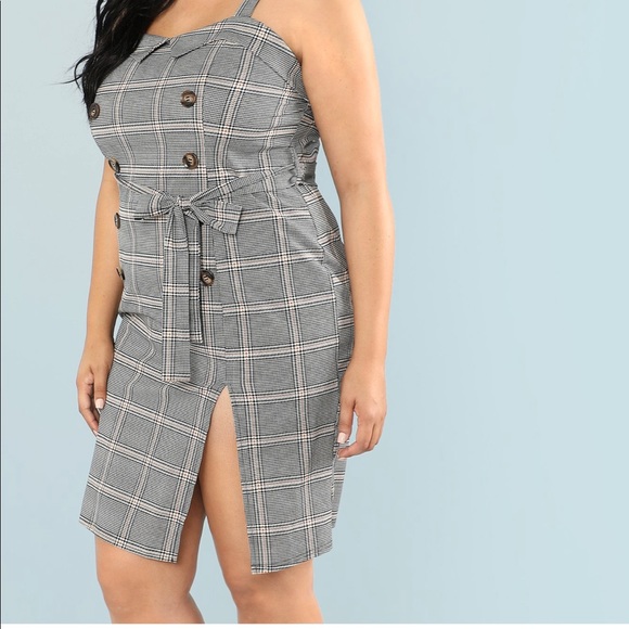 5🌟1X-2X•NEW•Paige Plaid Vintage Style Belted Dress NWT - Picture 5 of 14
